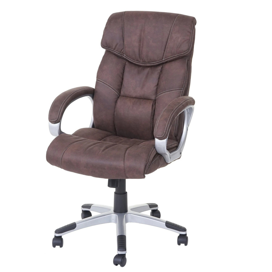 Proregal Chefsessel Bürostuhl in Vintage Braun mit Wildleder-Optik, H x B x T: 120 x 73 x 78 cm, Sitzhöhe: 48 cm - Bild 2