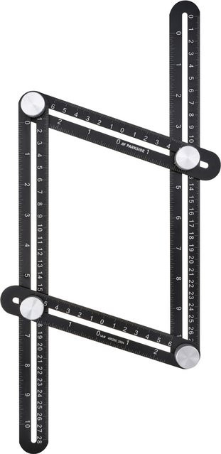 Parkside Multiwinkel Messlineal aus Aluminium in Schwarz - Bild 1