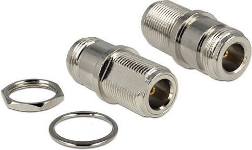 Delock 88803 N-Adapter mit N-Buchse in Silber - Bild 1