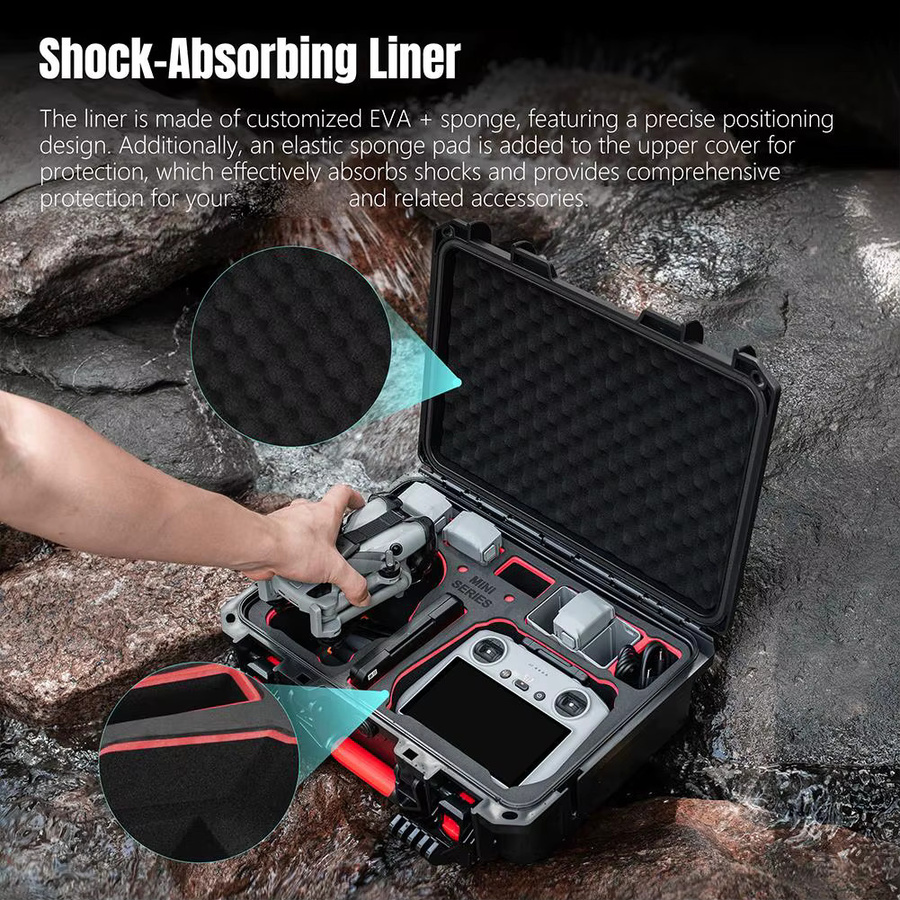 STARTRC Wasserdichte Schutzhülle für DJI Mini 5 Pro, Lagerungs- und Transporttasche in Schwarz - Bild 3