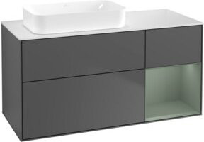 V&B Waschtischunterschrank Finion in Anthrazit lackiert, Breite: 120 cm, Tiefe: 60 cm - Bild 1