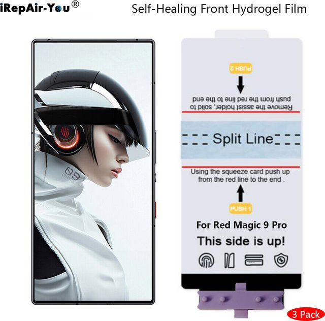 3er-Pack Hydrogel-Displayschutzfolien transparent für ZTE Nubia Z70s Z70 Ultra Z60 Ultra Z60S Pro Red Magic 10 Air Pro 9 8 8s Pro Plus - Bild 1