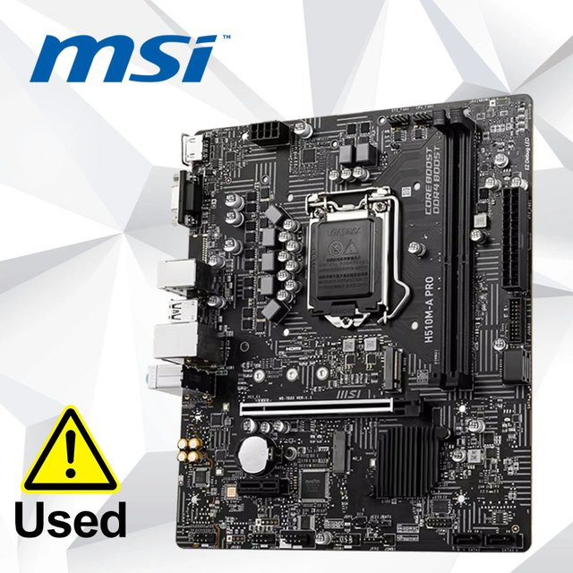 MSI H510M-A PRO Motherboard Micro-ATX in Schwarz für Intel Core Prozessoren der 11. Generation LGA 1200 Socket - Bild 1