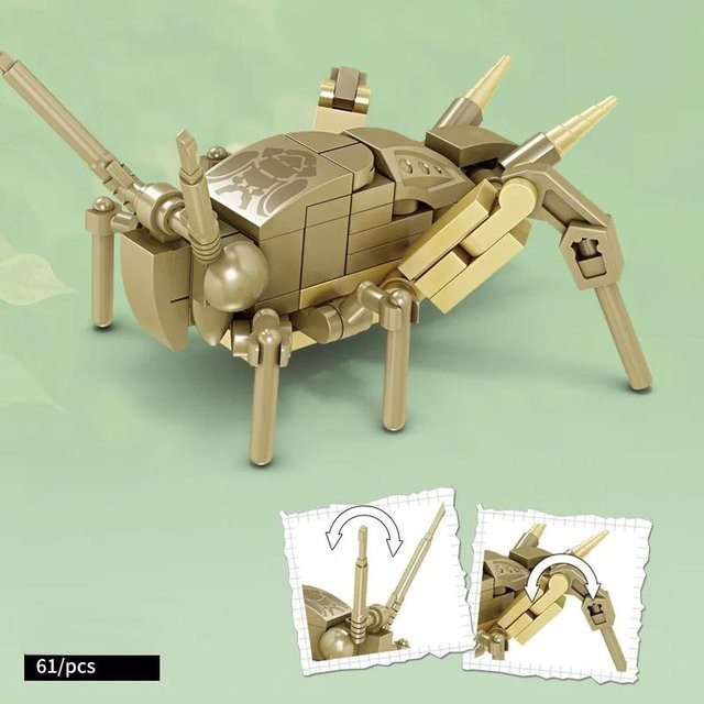DBPALY Unterwasserwelt Meerestiere Bausteine Hai Krabbe Krake Qualle Figuren Modell Bausteine ab 3 Jahren - Bild 1