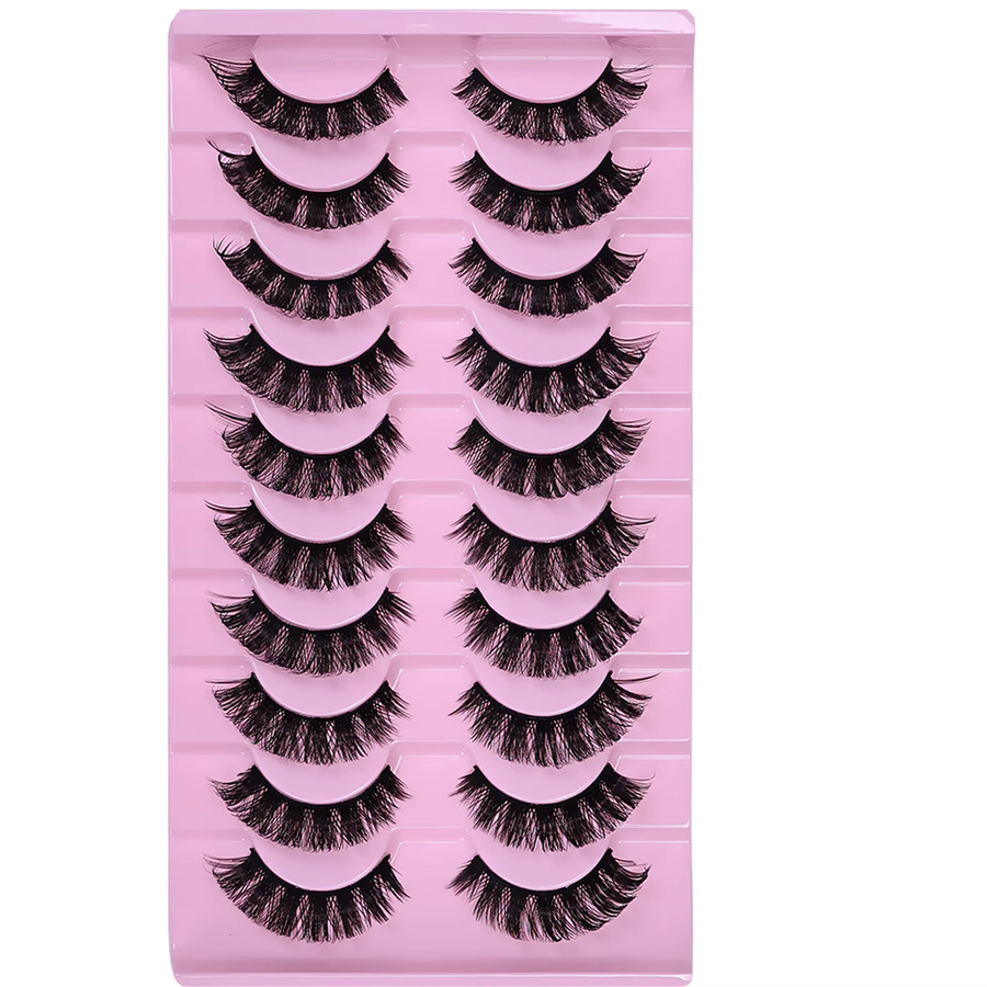 JIEFUXIN DD Curl Faux Mink Volumen-Wimpern, 10 Paar, Damen - Bild 5