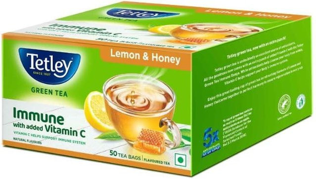 Tetley Grüner Tee Zitrone, Teebeutel, 50 Stück - Bild 1