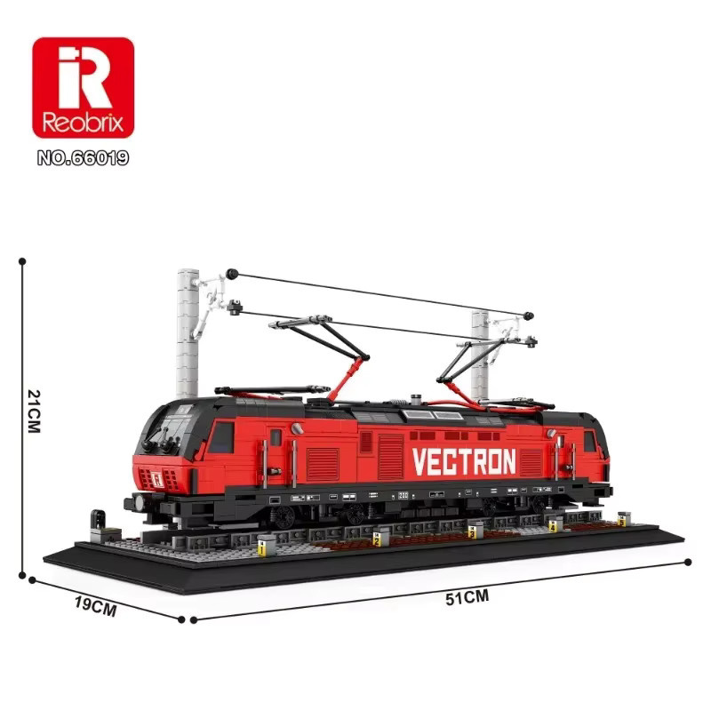 XMWL Vectron Elektrische Passagier Zug Tramway Track Modell, Bausteine, 1889 Teile - Bild 4