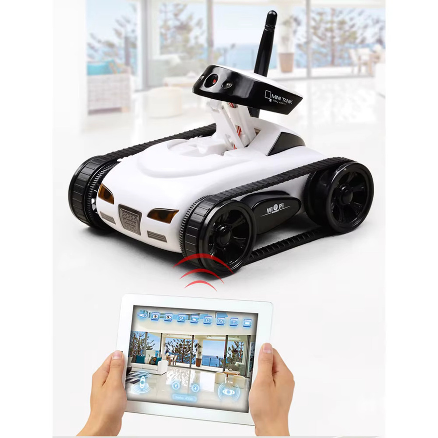 JIKEFUN RC Kamera Tank, FPV WIFI, ferngesteuert, Weiß - Bild 3