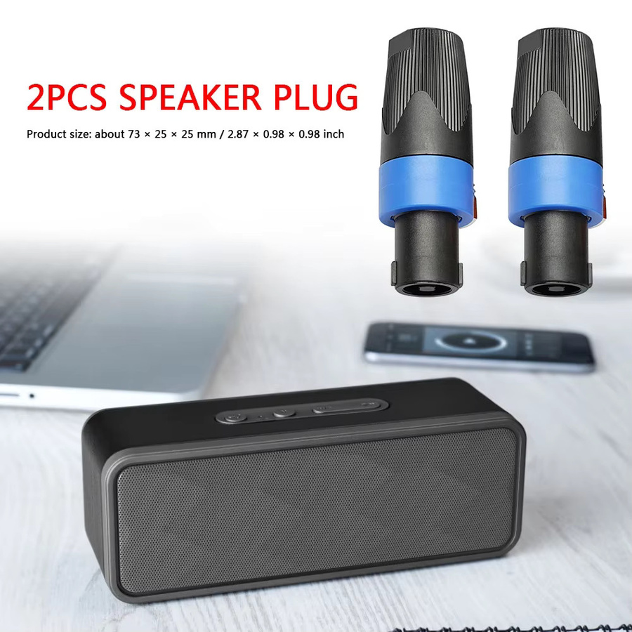 ALLOYSEED 10er Set 4-polige NL4FC Speakon Lautsprecherstecker mit Twist Lock Adapter für Audiokabel - Bild 3