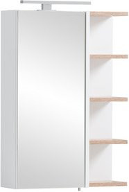 Schildmeyer LED-Spiegelschrank Lugo in Weiß mit Glasfront und integrierter Beleuchtung, B/H: 49,7 x 74,8 cm - Bild 1