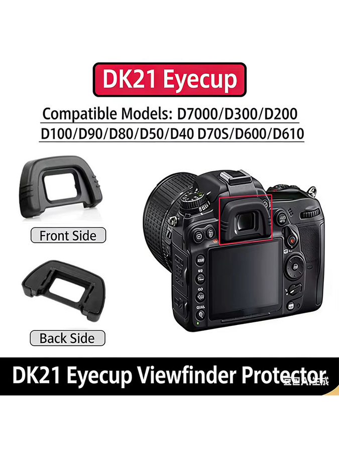 Nikon DK-21 Silikon Kamera-Augenmuschel-Schutz in Schwarz für DSLR Kameras - Bild 4