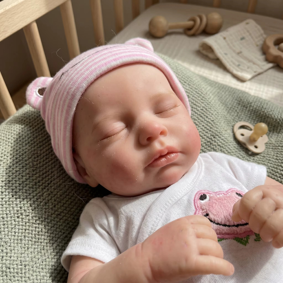 Loulou Reborn-Babypuppe Saskia, Ganzkörper-Silikonpuppe, mit offenem Mund - Bild 4