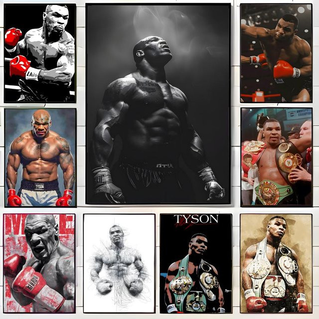 Boxchampion T-Tyson Poster Wandkunstdruck in Weiß, ungerahmt, B: 15,0 cm, H: 20,0 cm - Bild 1