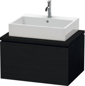 Duravit Waschtischunterschrank L-Cube in Schwarz Matt für Konsole mit 1 Auszug, B/T/H: 72 x 40 x 54,7 cm - Bild 1