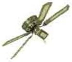 DeKo Deckenventilator BC 835 Liane-Plus in Altmessing und Eiche - Bild 1