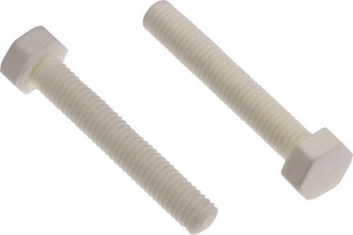 PB Fastener Sechskantschraube M3 aus Keramik in Weiß, ANSI B18.6.7M-1985 701329, Länge: 10 mm - Bild 1