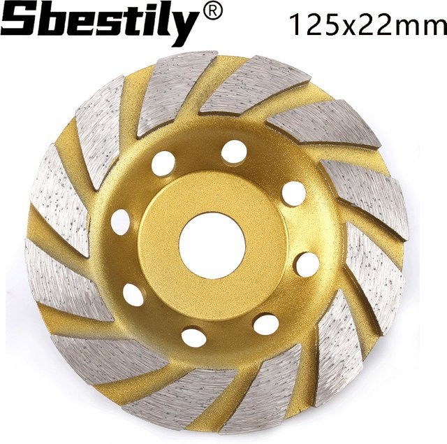 SI FANG Diamant-Segment-Schleifscheibe in Gold für Winkelschleifer, Durchmesser: 125 mm - Bild 1