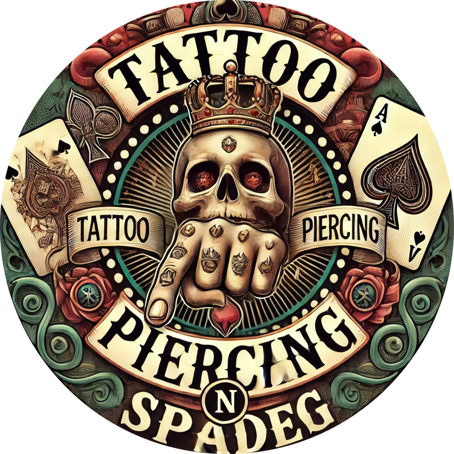 Potdemiel Vintage Wandkunst aus Metall mit Tattoo und Piercing Motiv, Mehrfarbig, B/H: 20,3 x 20,3 cm - Bild 3