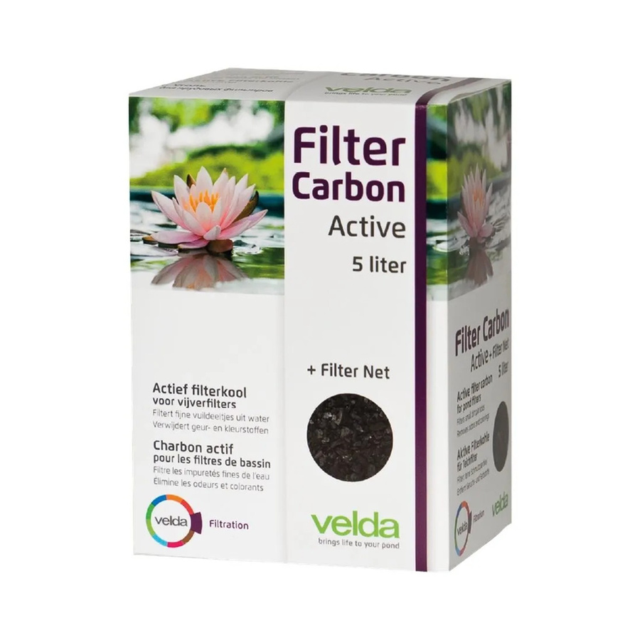 Velda Filterkohle Carbon Active im Netz, Schwarz - Bild 2