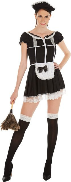tectake Frauenkostüm sexy Zimmermädchen, Schwarz - Bild 1