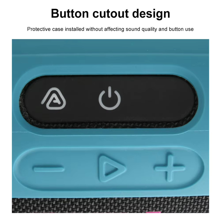 Silikon-Schutzhülle mit Schultergurt für JBL Charge 6 Bluetooth-Lautsprecher in Blau - Bild 5