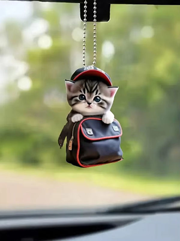 Handgefertigtes Acryl-Anhänger Ornament für den Rückspiegel als Auto-Innendekoration mit Tier-Motiven in Mehrfarbig - Bild 6