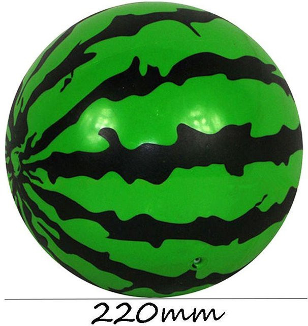 Aufblasbarer Poolball in Wassermelonenform für Strand und Party, Durchmesser: 22 cm - Bild 1