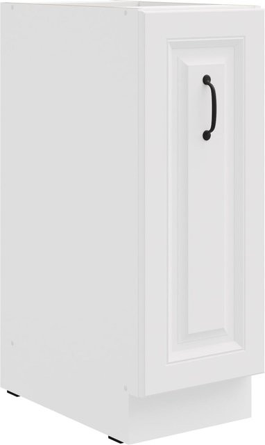 Küchenunterschrank Stilo mit Schrankauszug in Weiß im Landhausstil - Bild 1