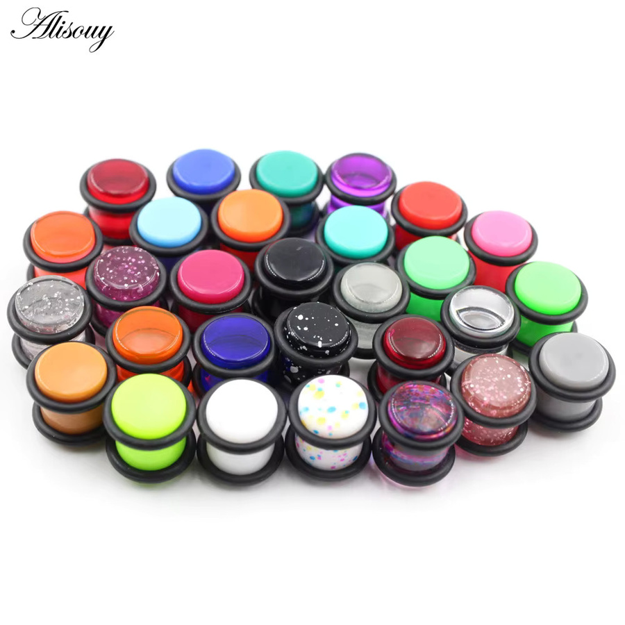 Alisouy Ohrringe, Acryl, Transparent, Taper Ohr Tunnel Plugs - Bild 2