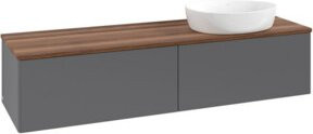 V&B Waschtischunterschrank Antao ohne Frontstruktur, Anthrazit lackiert, B/T: 160 x 50 cm - Bild 1
