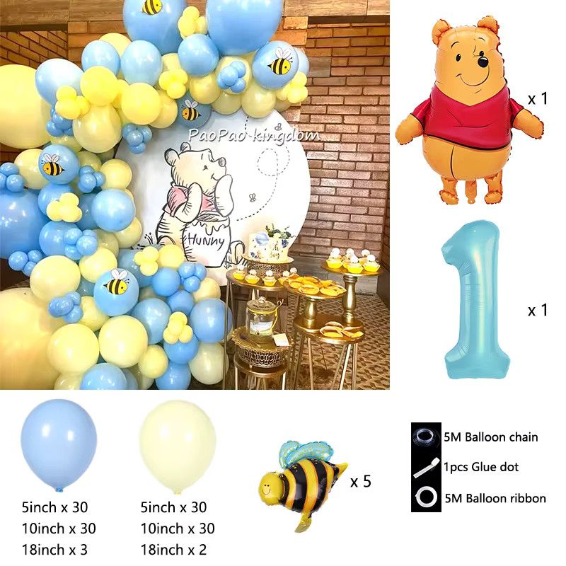 Disney Winnie The Pooh Ballonbogen aus Aluminiumfolie für Kindergeburtstag und Babyparty - Bild 2