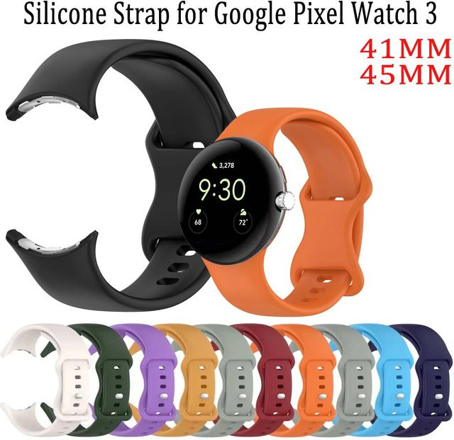 Google Uhrenarmband Silikon, Schwarz, Unisex - Bild 1