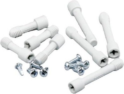 Fibox Schrauben-Set mit 4x S-20 und 4x KN 3.9x9.5 Schrauben in Grau und Weiß - Bild 1