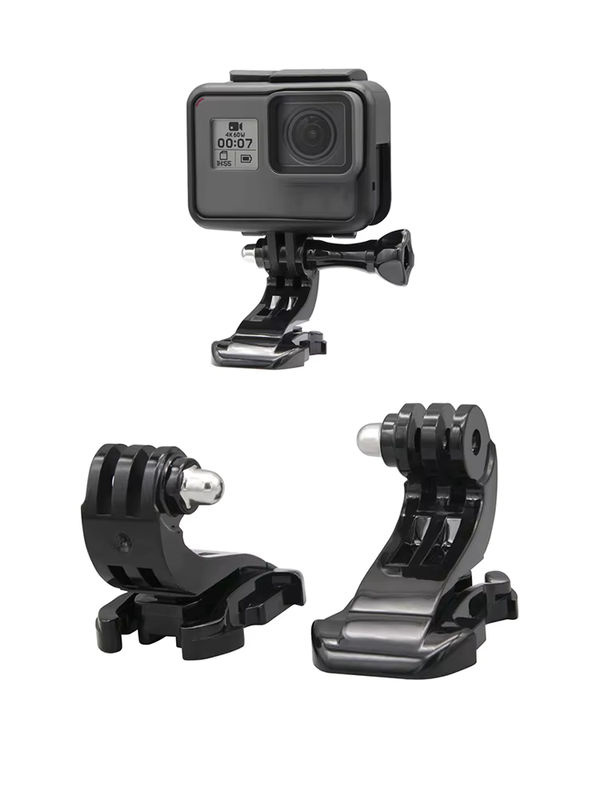 Helmbasisschraube J-Hook-Basismontage für GoPro und Action-Kameras, Schwarz - Bild 4