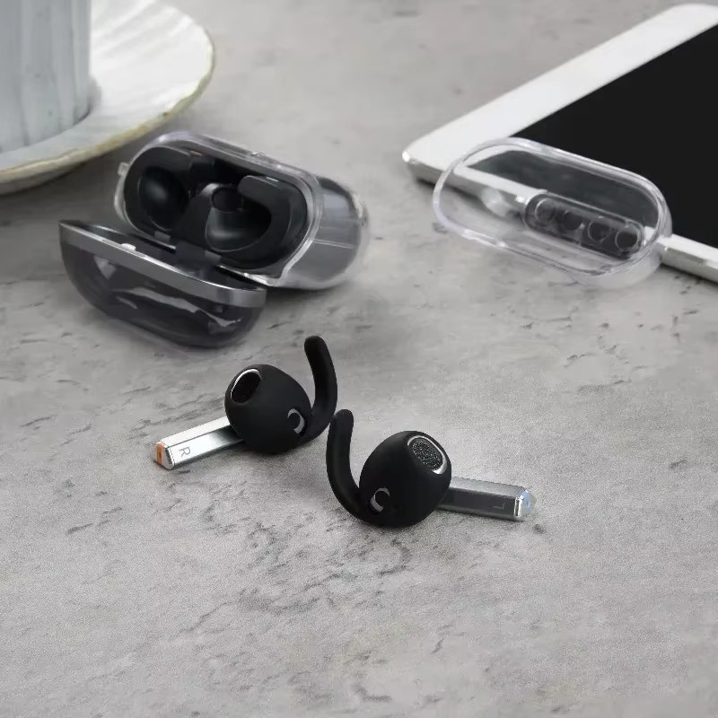 4-1 Paar Silikon-Ohrstöpsel für Samsung Galaxy Buds 3 in Schwarz - Bild 3