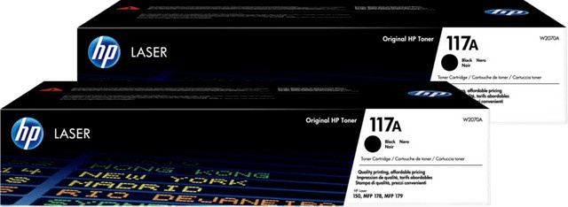 HP 117A Toner Schwarz Doppelpack für HP Color Laser 150a, 150nw und Color Laser MFP 178nw, 179fnw - Bild 1