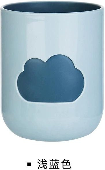 Love Home Garden Zahnbürstenbecher in Wolkenform, unzerbrechlicher Mundwasserbecher aus Kunststoff, Blau, 284 ml - Bild 1