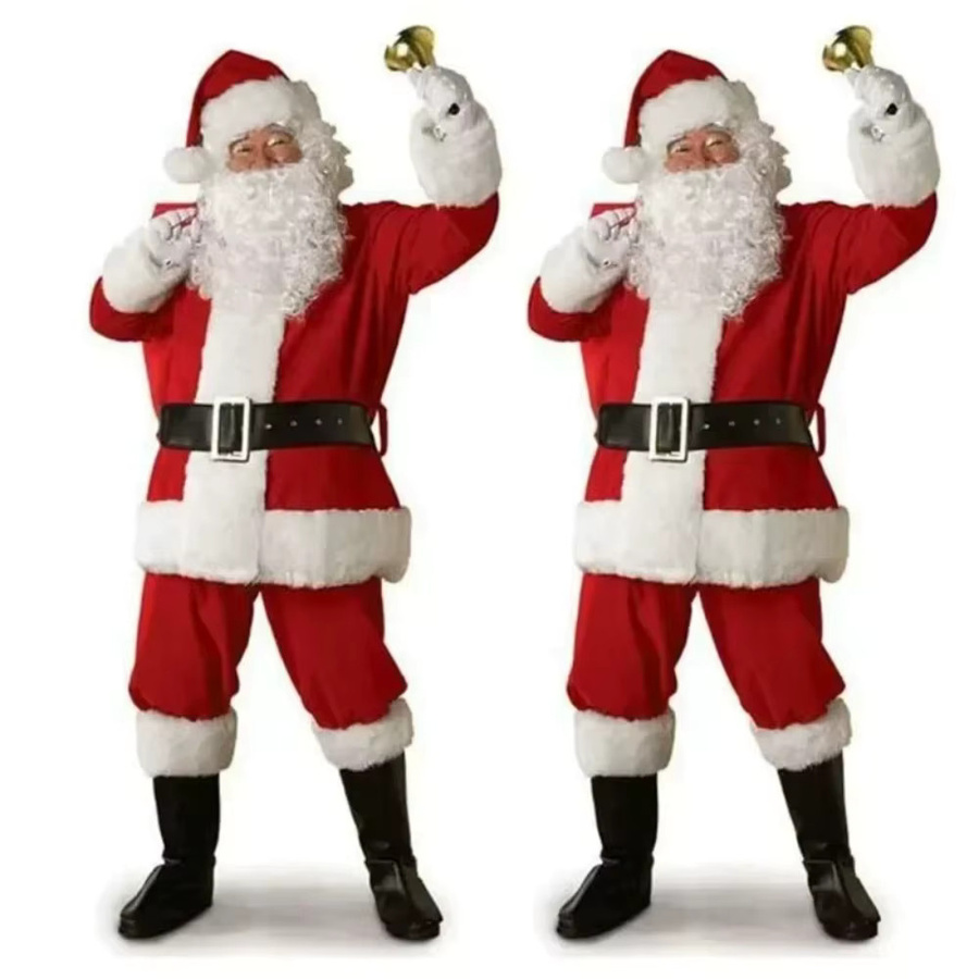 Hangchen Family Weihnachtsmann Cosplay Kostüm, Rot, Unisex, Set / Bundle - Bild 2