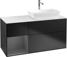 V&B Waschtischunterschrank Finion mit Wandbeleuchtung, Farbe: Weiß lackiert, Breite: 120 cm, Tiefe: 50,1 cm, Höhe: 50,1 cm - Bild 1