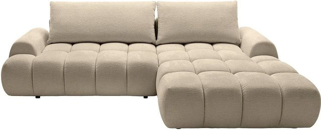 Vente-unique Schlafsofa Farneta in Taupe mit L-Form und Schlaffunktion, Breite: 280 cm - Bild 1