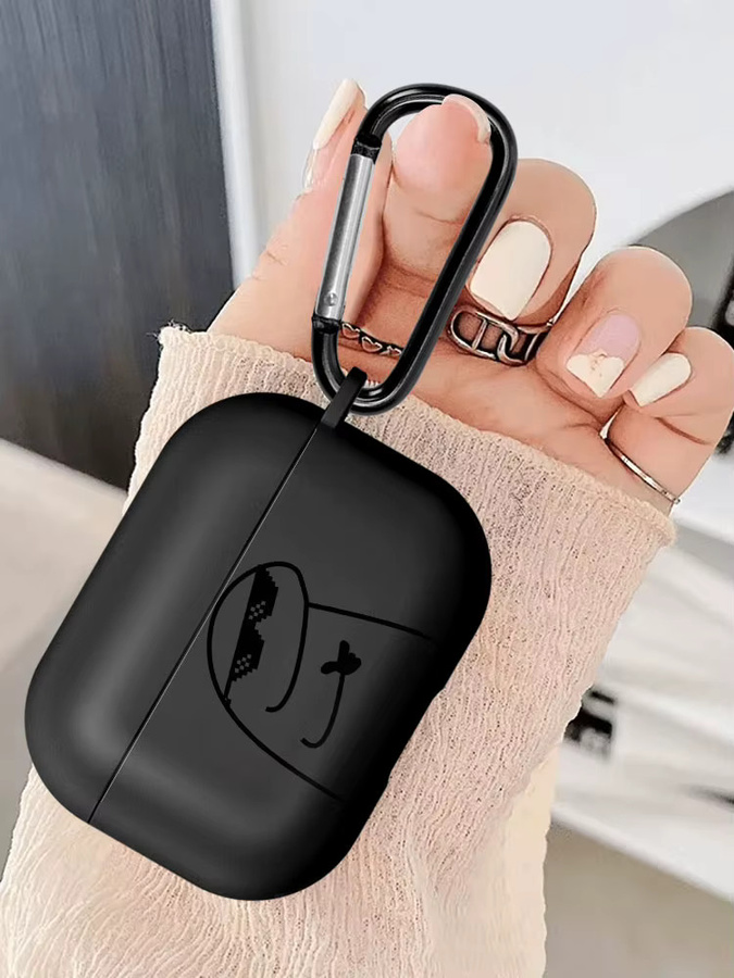 Schutzhülle mit Sonnenbrille und Stickman Design für Apple AirPods, Farbe: Schwarz - Bild 7