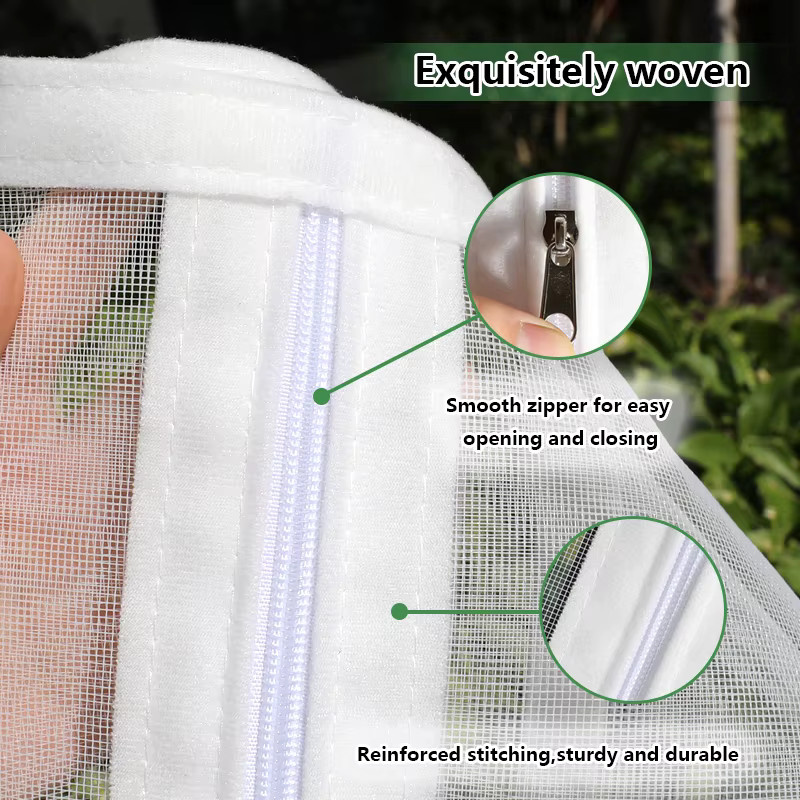 TranquilTouch Insektenschutz-Set Weiß: Selbstklebendes Reißverschluss-Fensternetz aus atmungsaktivem PP Nano-Material - Bild 4