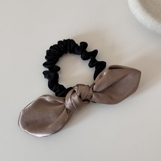 FENGCHE Haarschleifen mit Hasenohren, Satin-Scrunchies, Damen - Bild 1