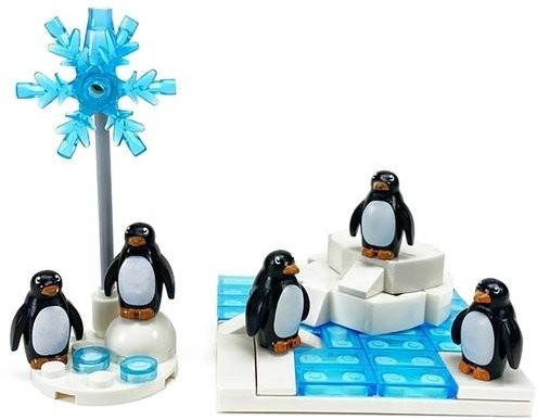 DIY Niedliches Pinguin Bausteine Set, Arktische Eisszene, ab 6 Jahren - Bild 1