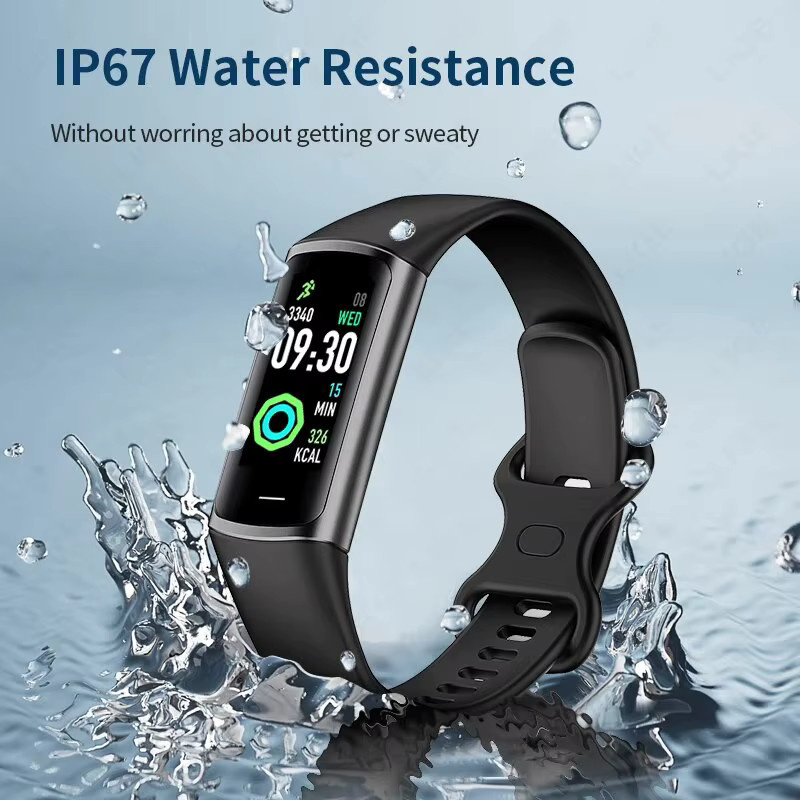 Lige Smartwatch, Schwarz, Silikon, Unisex, wasserdicht - Bild 2