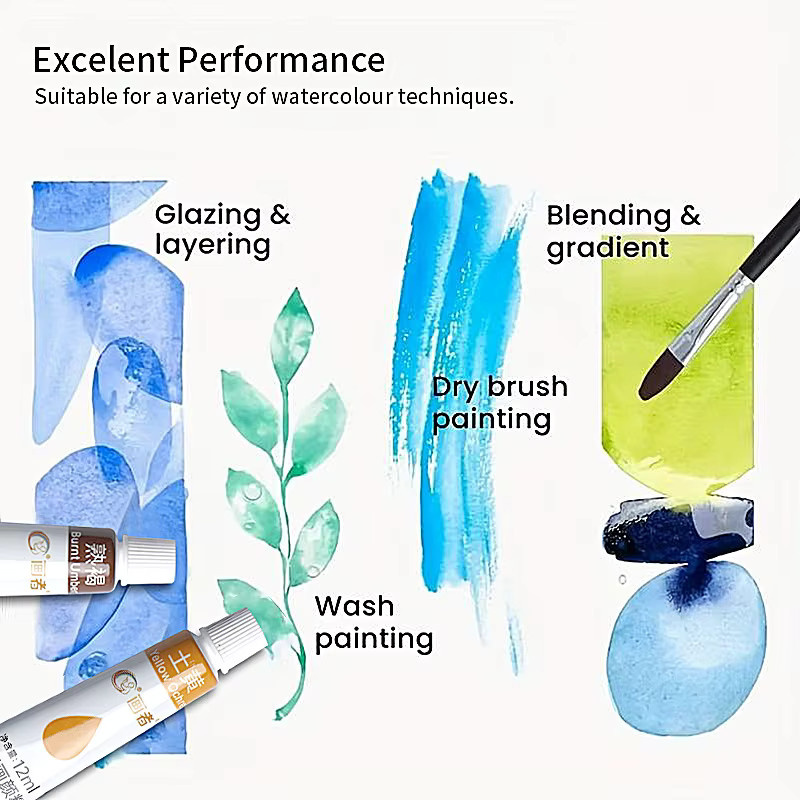 Aquarellfarben-Set mit Tasche, 42/48/54 Stück, Bunt / Mehrfarbig - Bild 2