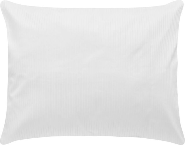 ERWIN M. Kissenbezug Venedig Damast gestreift aus Baumwolle, Farbe: Weiß, B: 90 cm, H: 70 cm - Bild 1