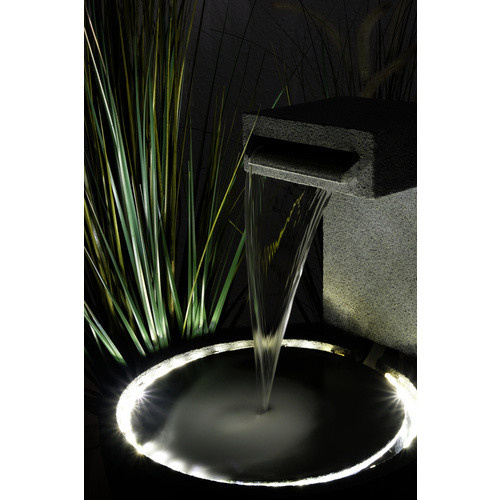 Dobar Design-Gartenbrunnen mit runder Schale in Grau aus Polyresin, B/T/H: 44 x 52 x 65 cm - Bild 3