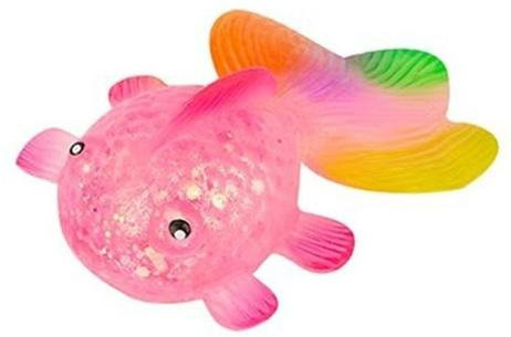 HonorBond Goldfisch Quetschspielzeug, rosa, mit Glitzer - Bild 1