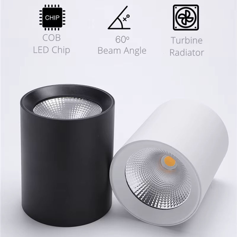 Khelse COB LED Decken-Downlights zur Oberflächenmontage, Anti-Glare Einbaustrahler für Indoor, Weiß - Bild 2